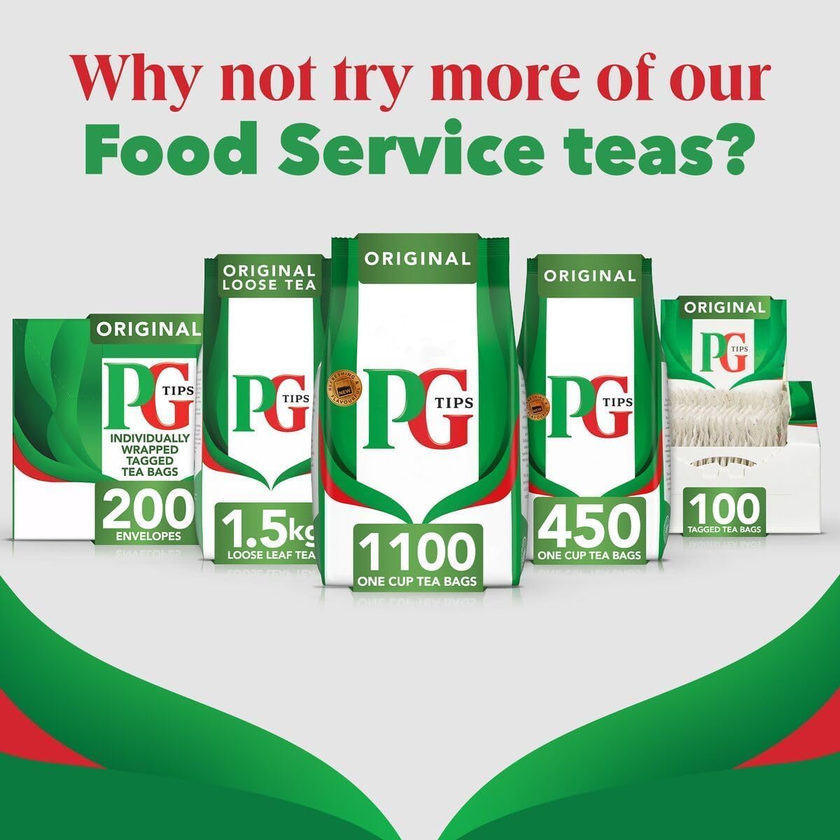 PG Tips Catering One Cup Tea Bags 2 x 1100 (Total 2200 Tea Bags)