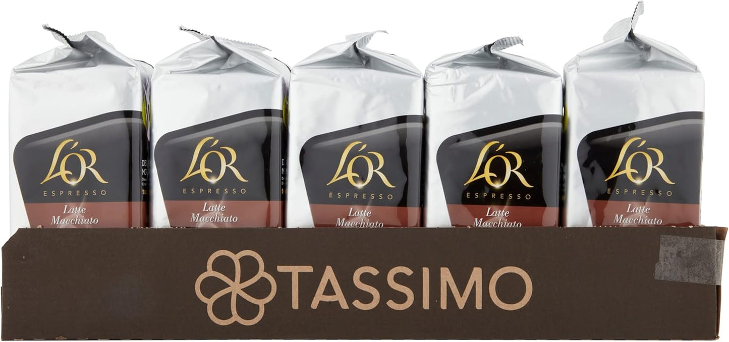 Tassimo L'OR Latte Macchiato Coffee Pods , 8 Count ( Pack of 5), (40 drinks)