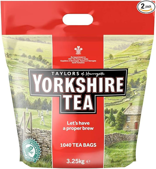 Taylors of Harrogate Yorkshire Tea 1040 Single Cup Tea Bags (Pack of 2)