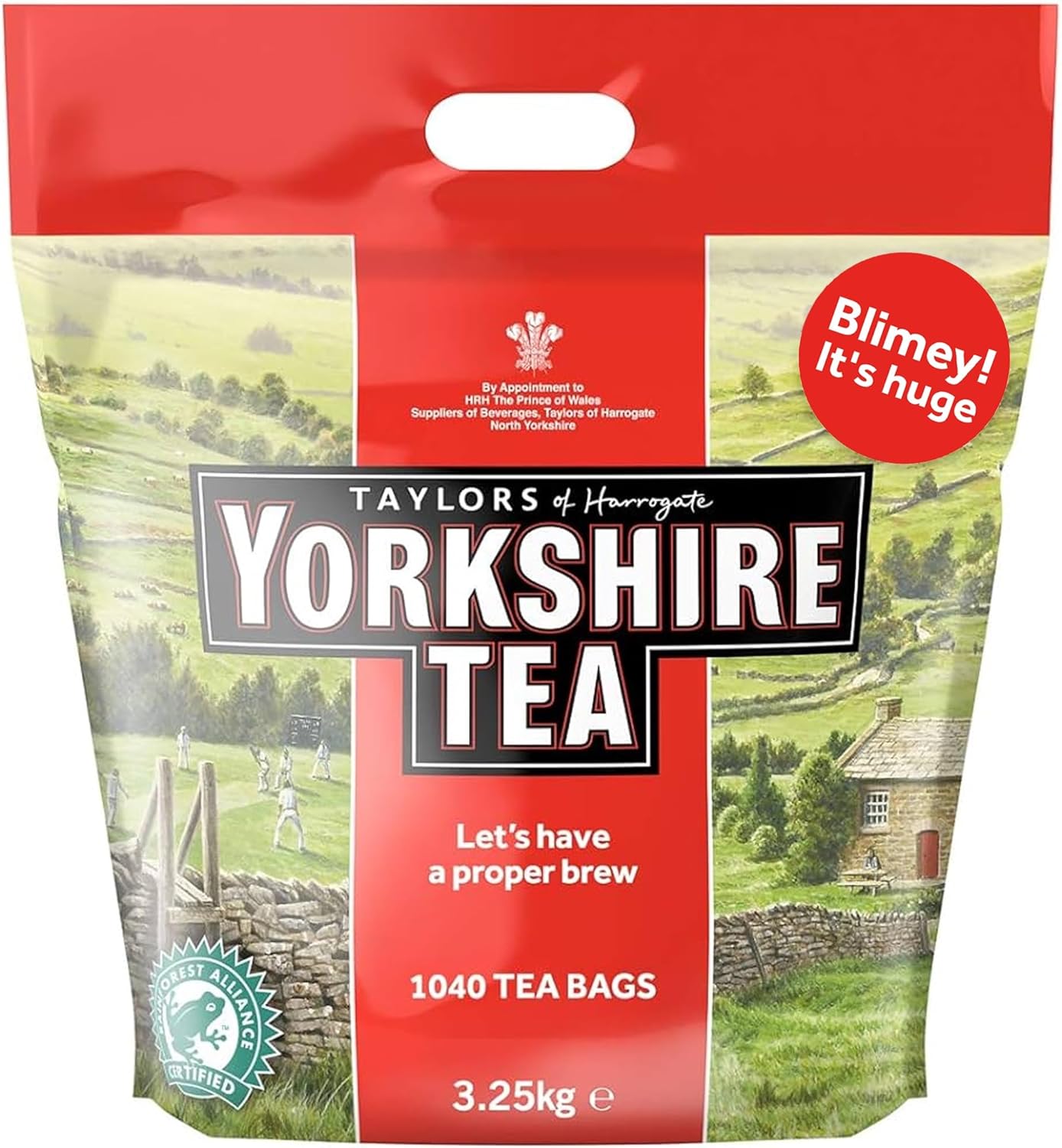 Yorkshire Tea, Total 1040 Tea Bags, (Pack of 3.25 kg)